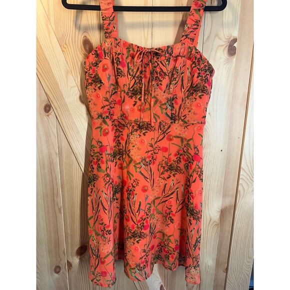 Gianni Bini Dresses & Skirts - Gianni Bini Jane Orange
Floral Sleeveless A-line
Dress - Size 4